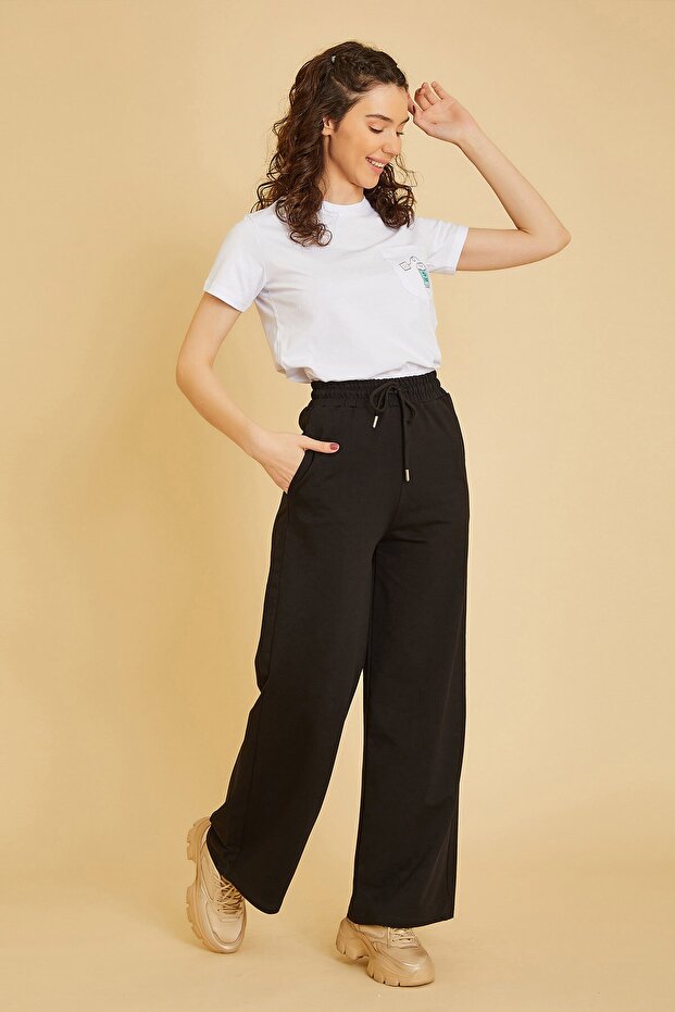 Basic Siyah Pantolon - 1