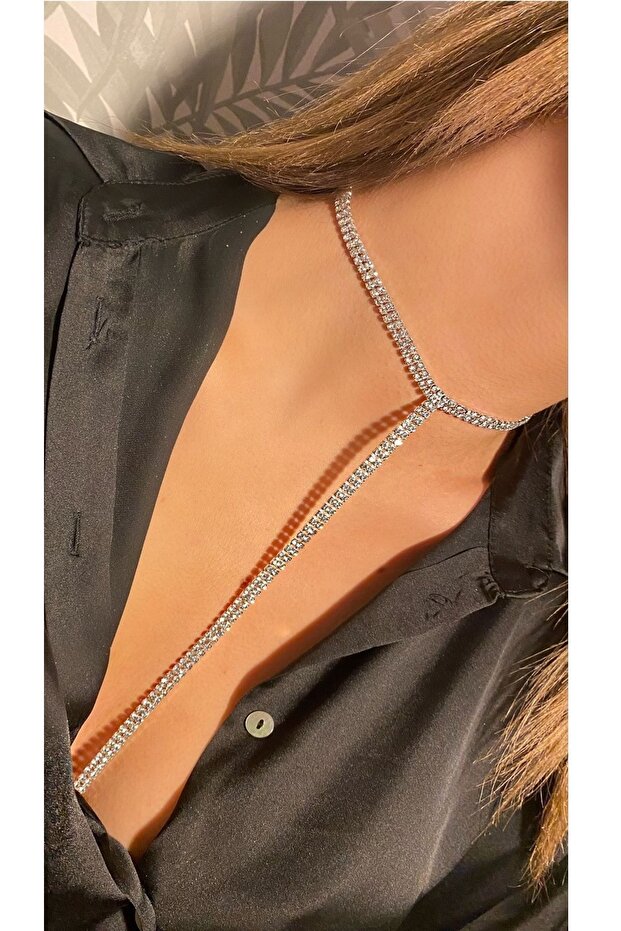 Shiny Stone 2" Choker Silver Color