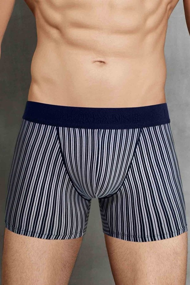 Men's Navy Blue Modal Regular Leg Boxers