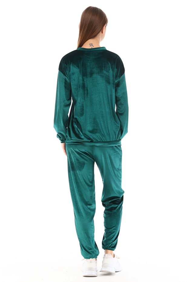 Stone Emerald Crew Neck Suit - 5
