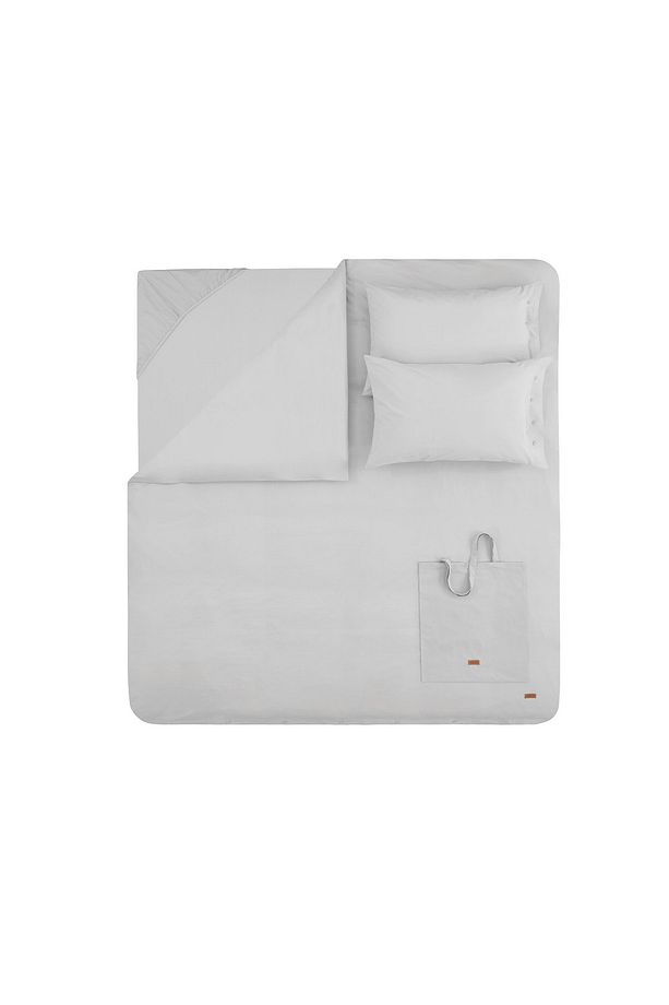 Plain Tek Kişilik Ranforce Yıkamalı Nevresim Takımı - Gri - 3