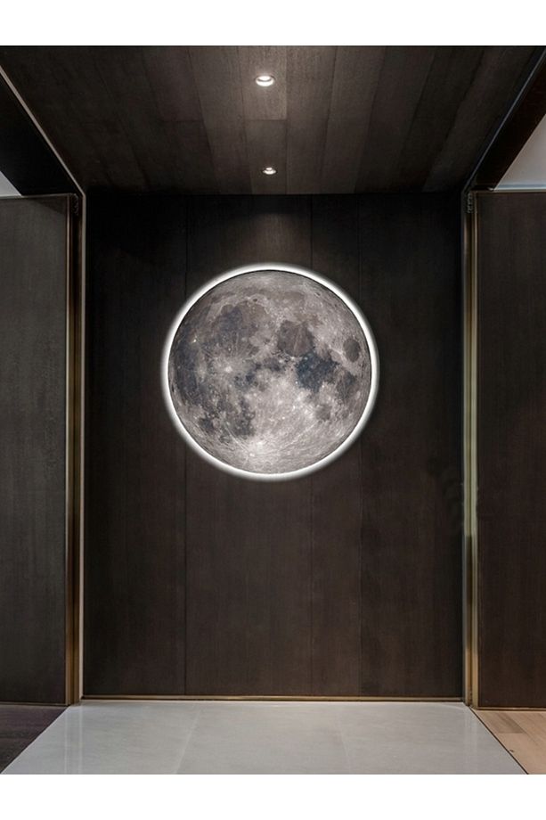 Moon,led Aplik,30cm Çap Led 25watt, Modern,duvar Aplik,led, Yatak Odası Aplik,yatak Başı Aplik, New - 7