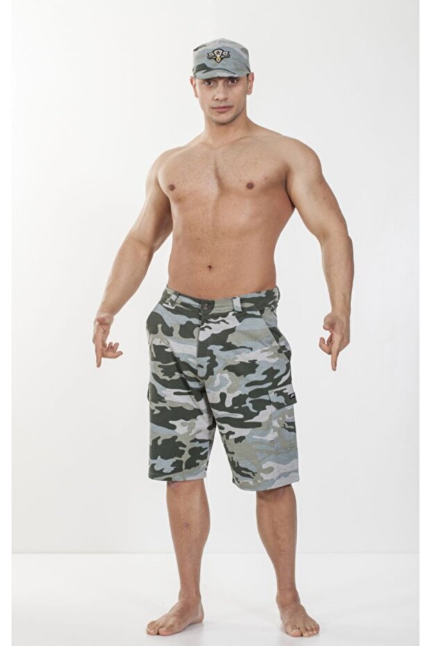 Kamuflaj Kargo Şort 1441 - 3