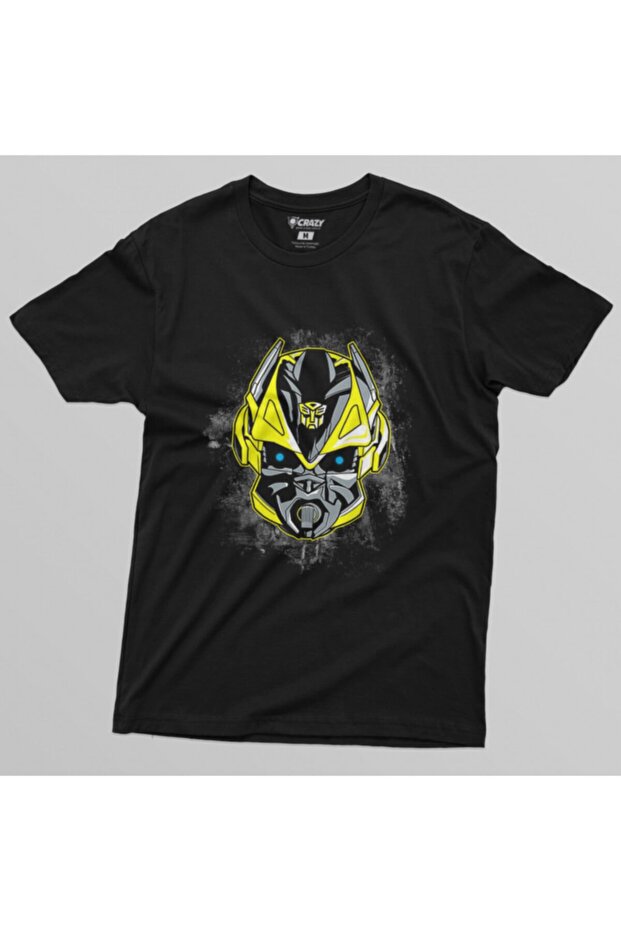 Transformers Bumblebee Head Erkek Tişört - 4
