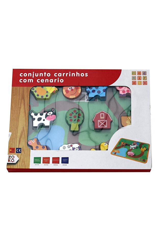Wooden Kids Brain Games 3D Farm