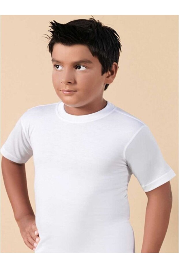 Boys' Short Sleeve Combed Cotton Single Jersey Undershirt 6-Pack