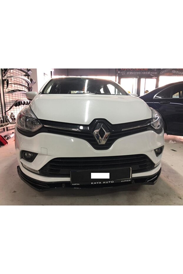 Renault Clio 4 2012 Uyumlu Basic Ön Lip P Black - 1
