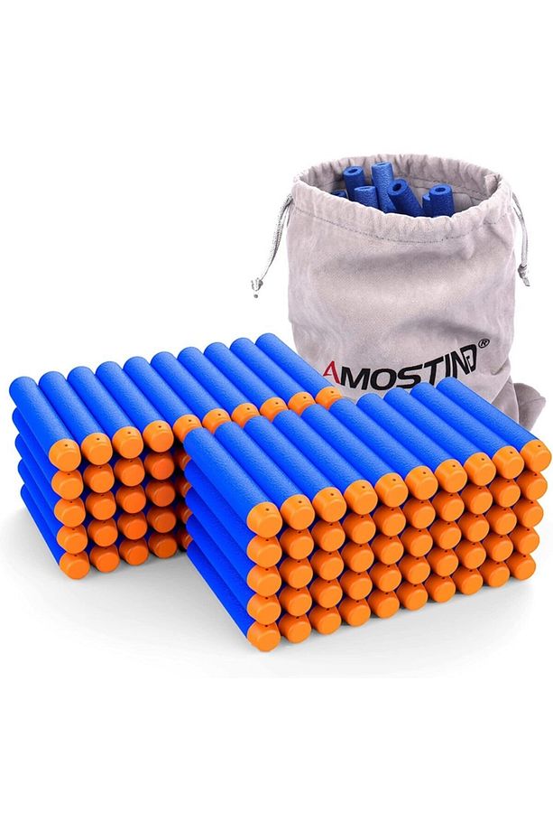 Yedek Nerf Mermi 100 Adet Tüm Nerflerle Uyumlu Yedek Sünger Mermi - 1