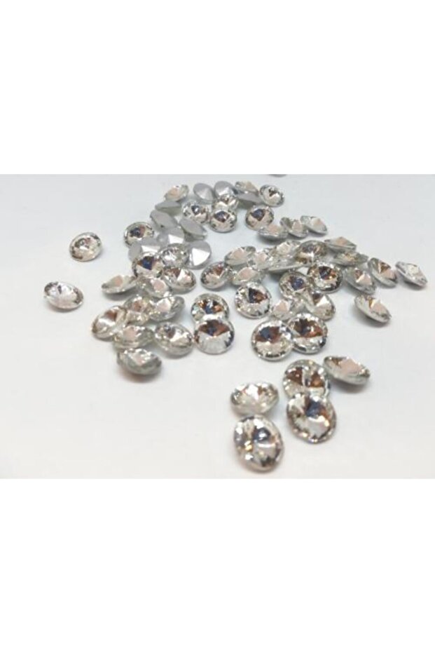 10 Mm Rivoli White Glass Stone (50 Pieces)