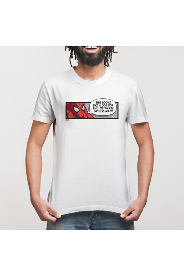 Spiderman Comic Panel Erkek Tişört - 3
