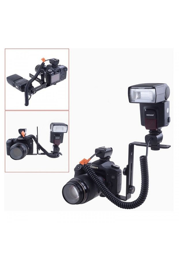 Ayarlanabilir Flash Bracket, L Şekli Flaş Dirseği - 11