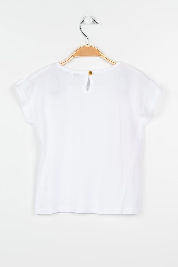 Devojčica, bela bluza 9231 - 2