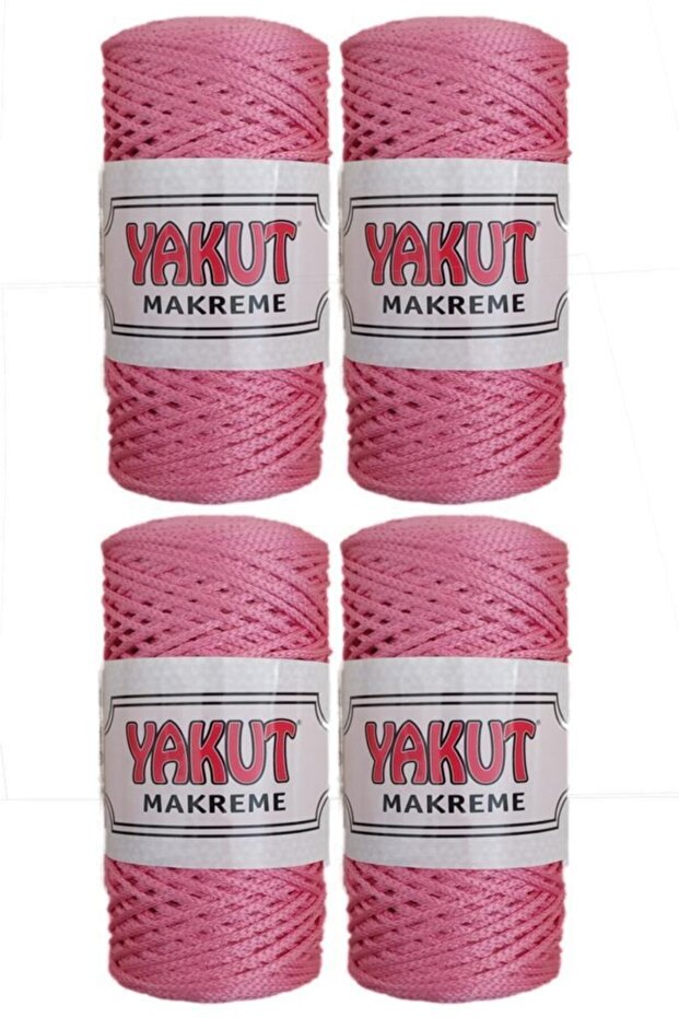 Polyester Makrome Ipi 4 Adet Pembe 100 gram - 1