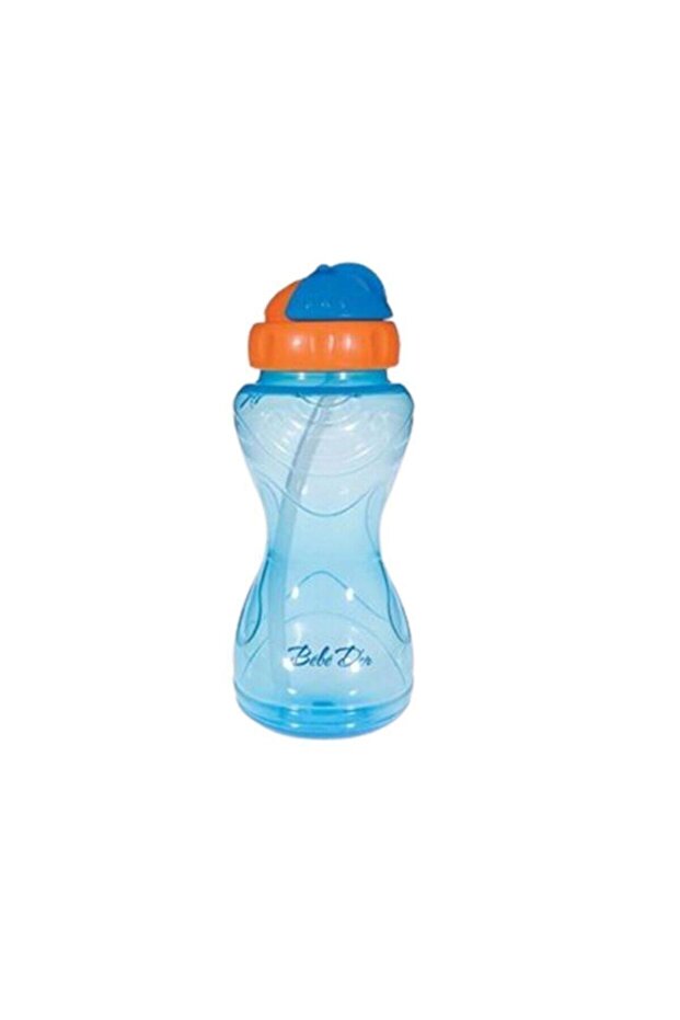 Blue Sporty Glass with Straw /