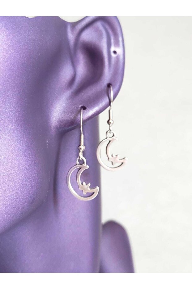 Moon&star Dangle Earrings - 1