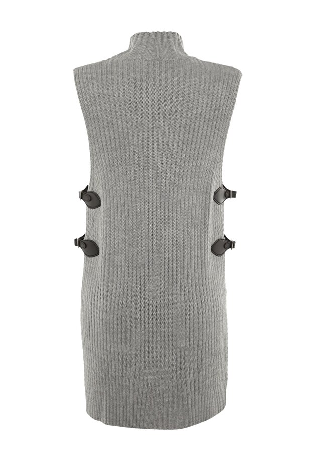 Szary sweterek z dzianiny TWOAW20FV0117 - 7