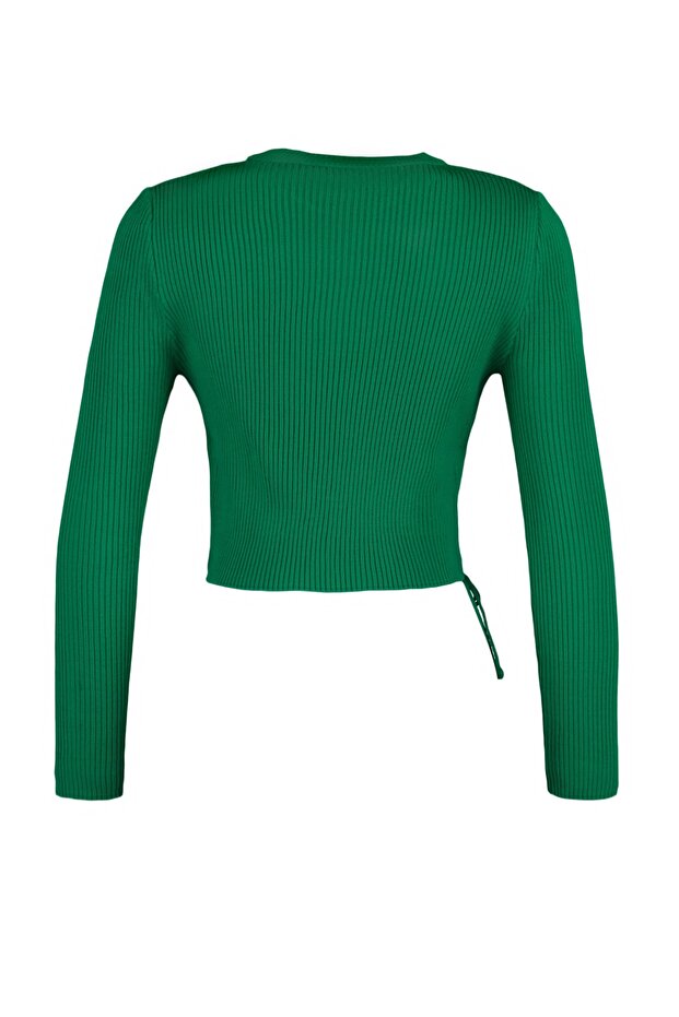 Grüner Strickpullover - 6