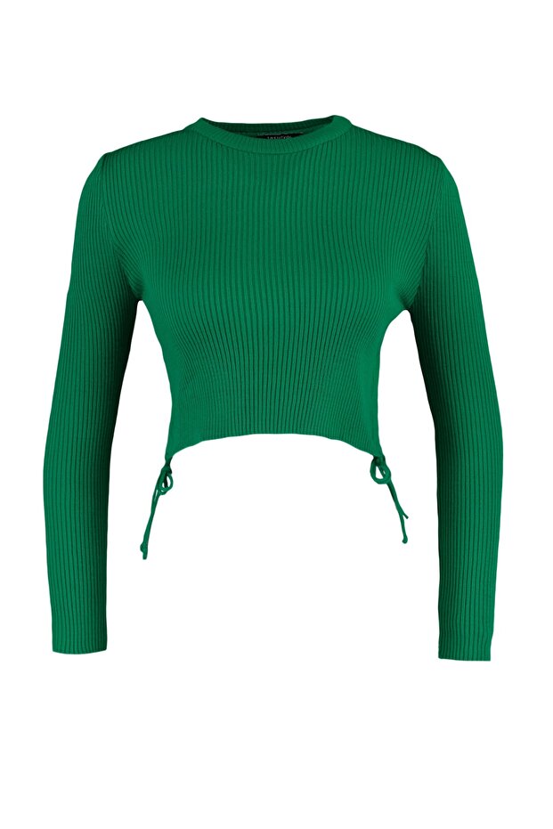 Grüner Strickpullover - 7