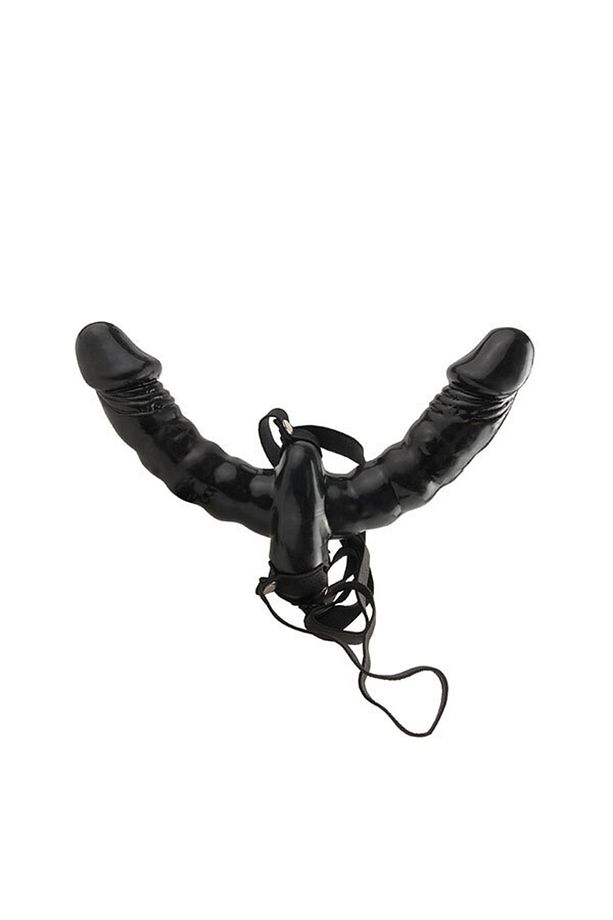 Titreşimli Çift Taraflı Strap-on - 1