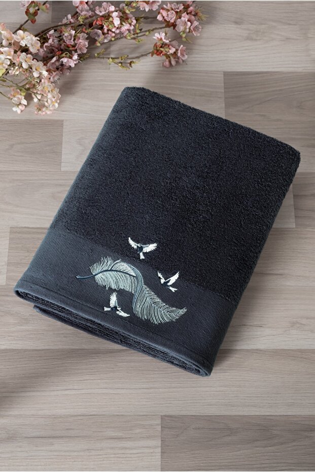 Feather Nakışlı Hamam Seti - 6