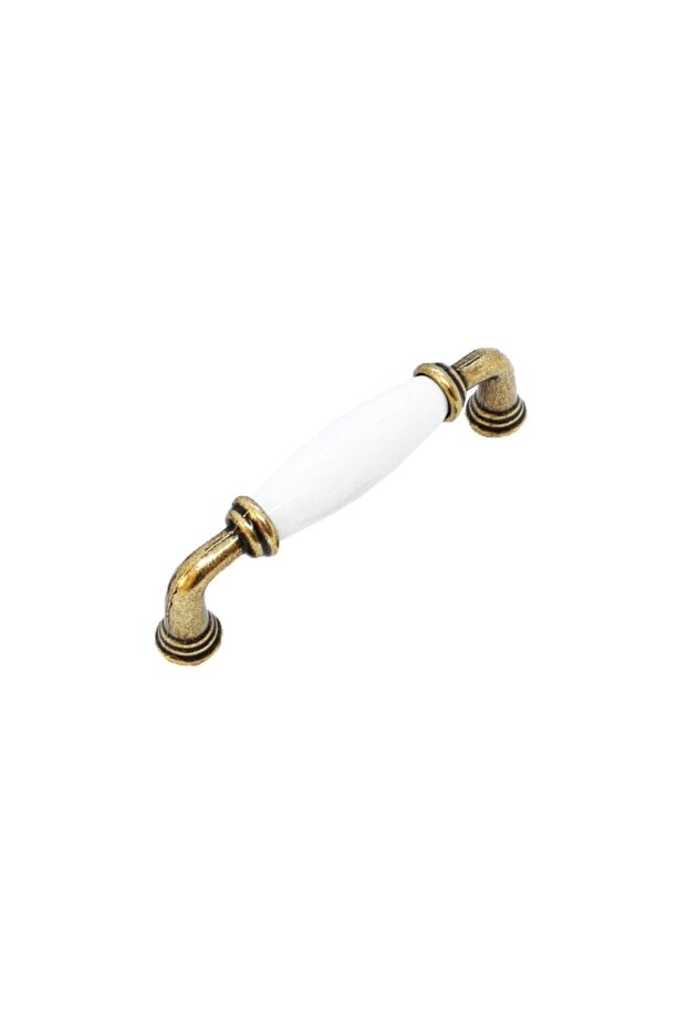 Porcelain Cabinet Kitchen Drawer Furniture Handle Antique Plain White 96mm (9.6cm) Axle.