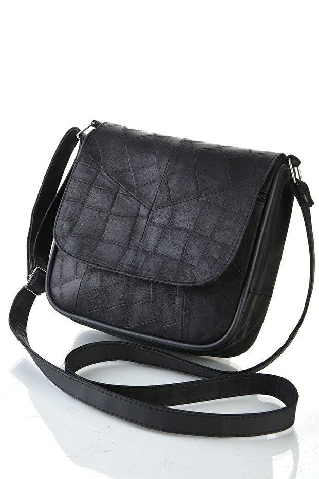 Genuine Leather Women's Daily Shoulder Bag - Snake Print