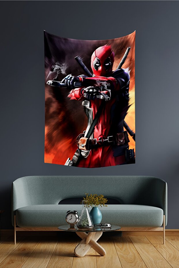 Deadpool Marvel Duvar Örtüsü Halısı - 1