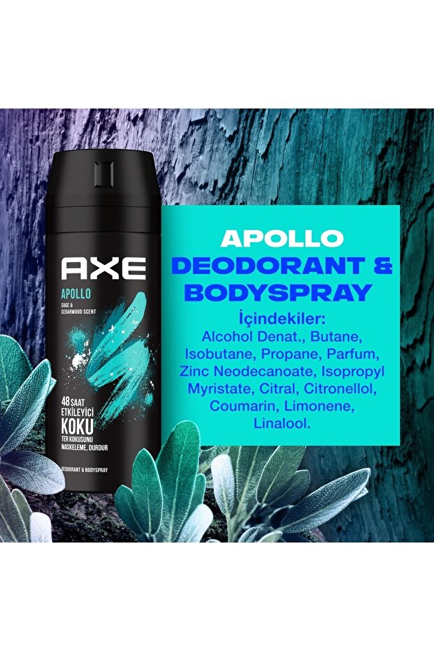 Erkek Deodorant & Bodyspray Apollo 48 Saat Etkileyici Koku 150 Ml 2 Adet - 5
