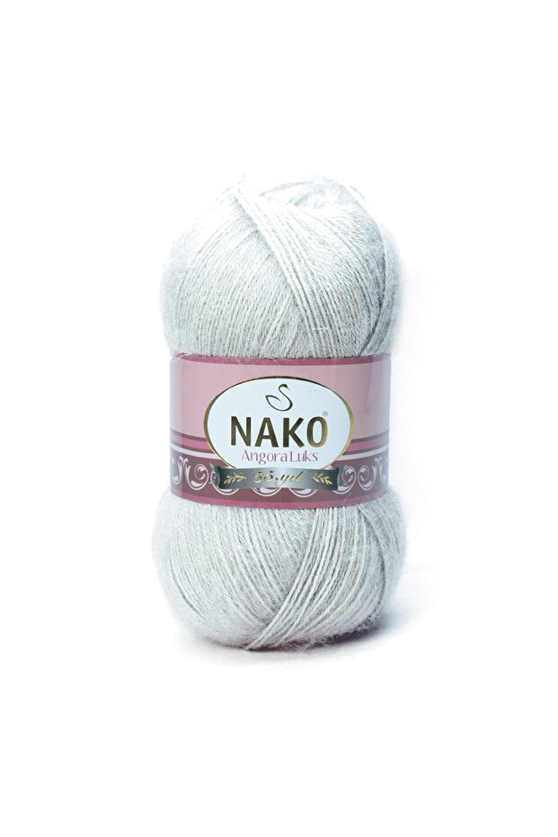 Angora Luks 969 Numara Gümüş Gri Örgü İpi - 1