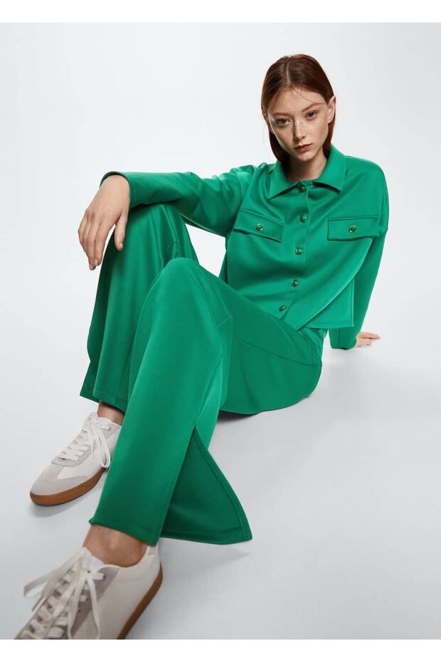 Paçaları Yırtmaçlı Pantolon - 5