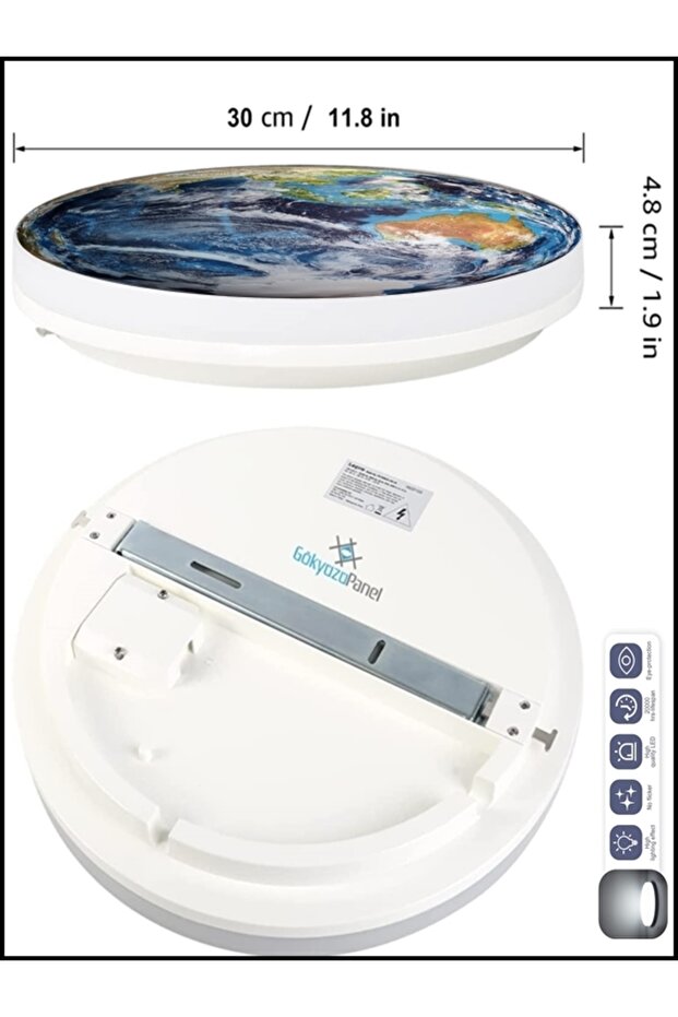 Led Aplik 30cm Çap Led 25wat, Duvar Ay Tablosu Moder Led Aplik Yenı Model Avıze - 2