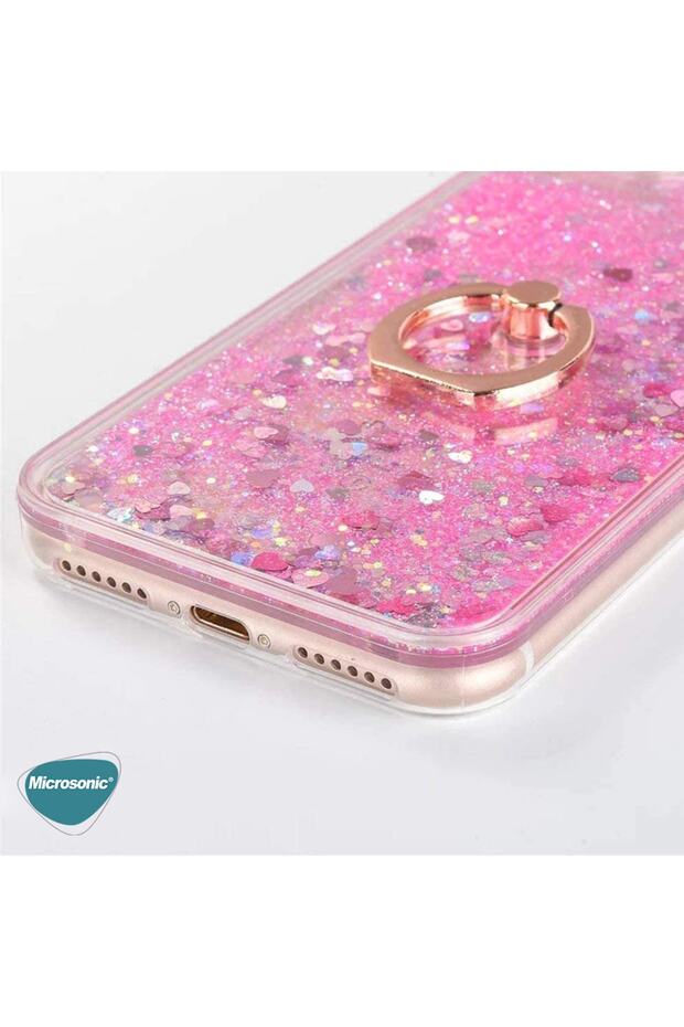 Xiaomi Redmi Note 8 Kılıf Glitter Liquid Holder Mor - 15