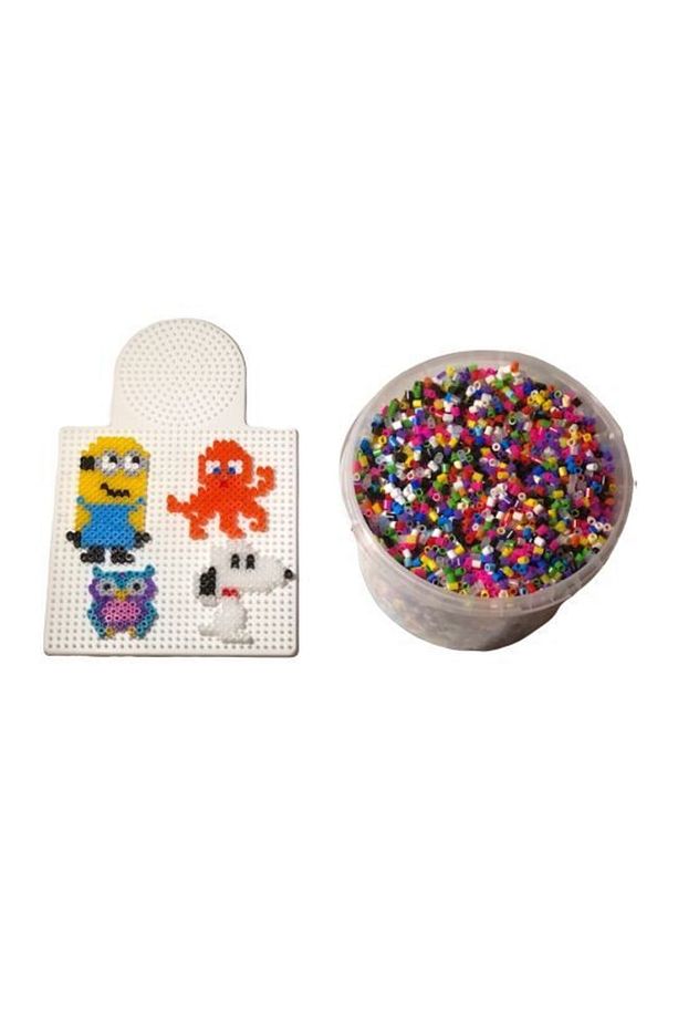 Ütü Ile Yapışan Renkli Boncuk Seti 3.000 Adet 5mm Midi Boncuk + Kalıp + 2 Cımbız + Ütü Kağıdı - 3