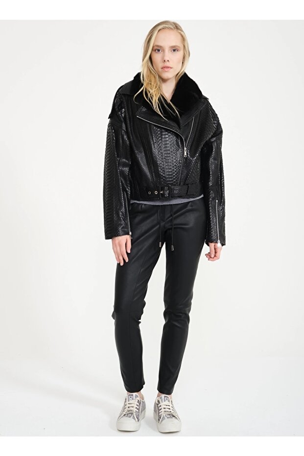 Siyah Deri Ceket - 3