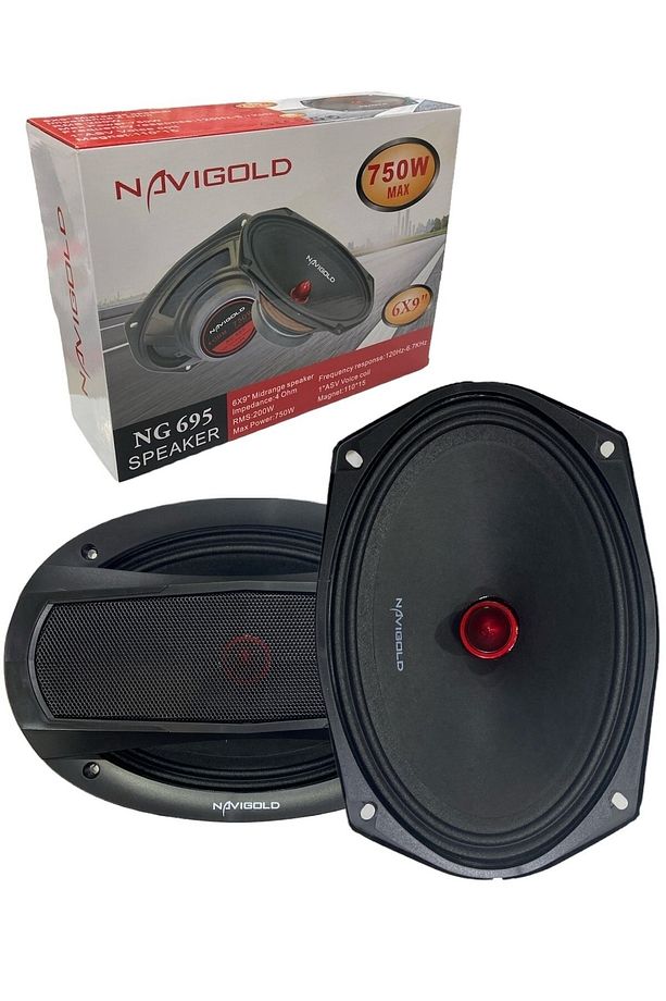 Ng695 750 Watt 200 Watt Rms Oval Midrange Amfi Uyumludur 2 Adet - 1