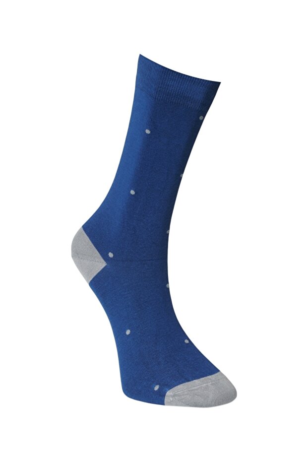 Men's Indigo-gray Patterned Indigo Gray Bamboo Casual Socks