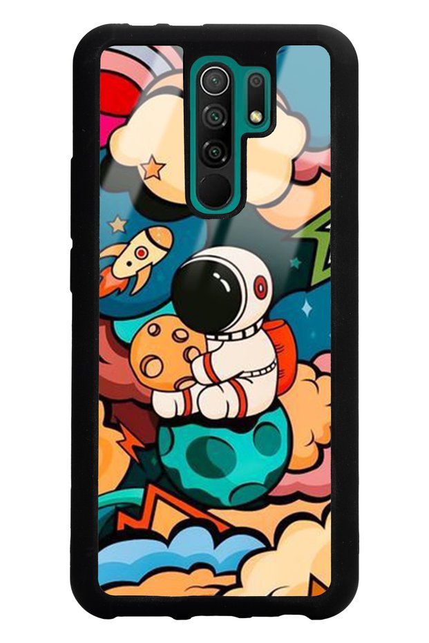 Xiaomi Redmi 9 Glossy Phone Case with Baby Astronaut Design