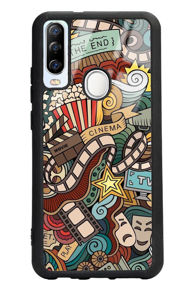 General Mobile 20 Pro Retro Cinema Design Glossy Phone Case Compatible