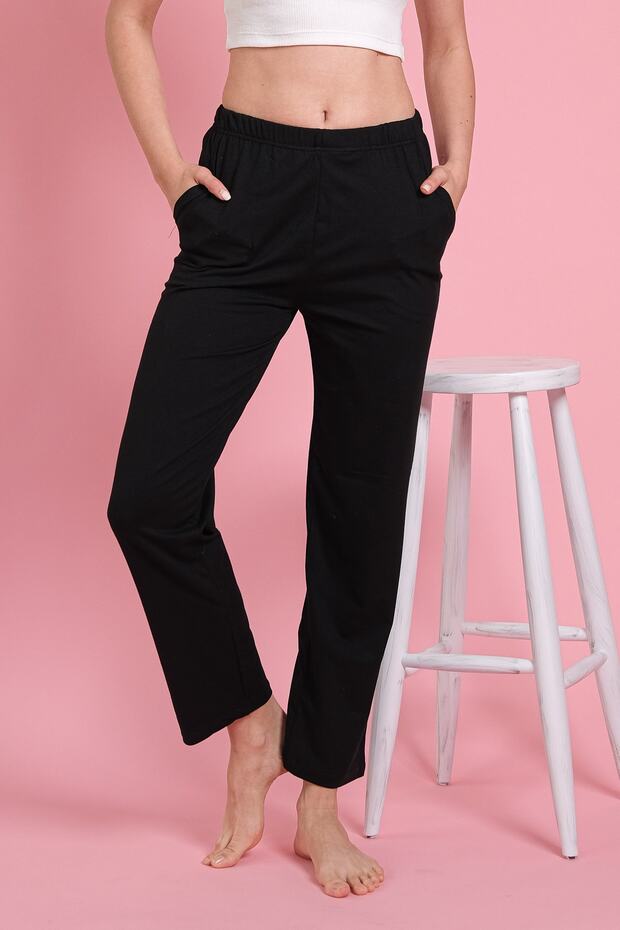 Black Pocket Pajama Bottom