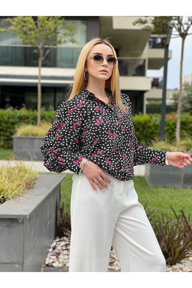 Krep Kumaş Gömlek - 1