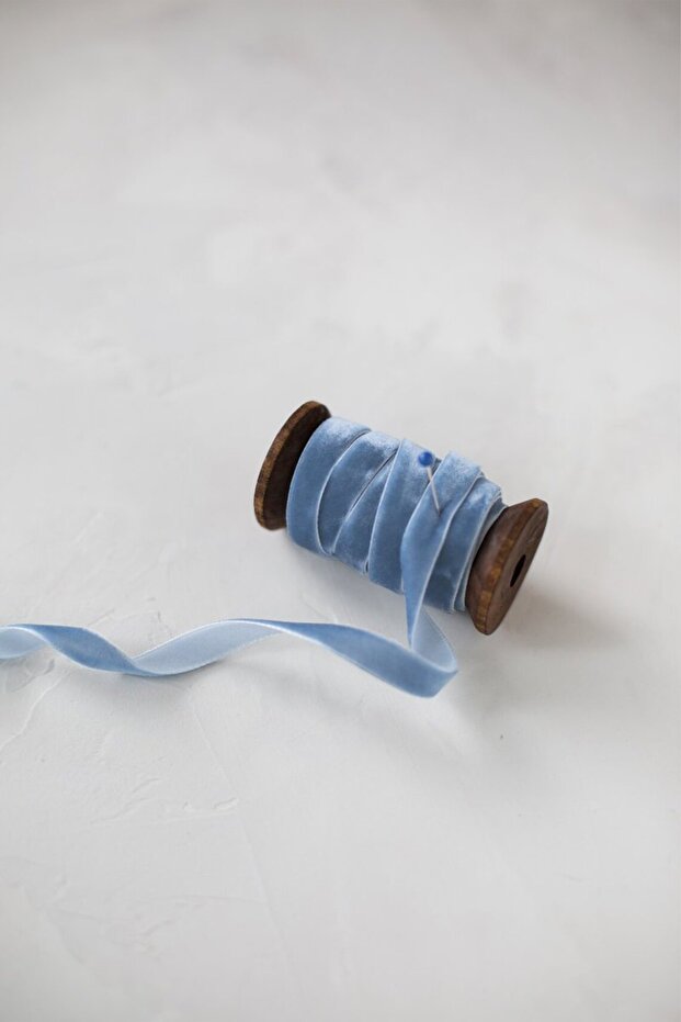 Baby Blue Velvet Ribbon 1cm - 5m