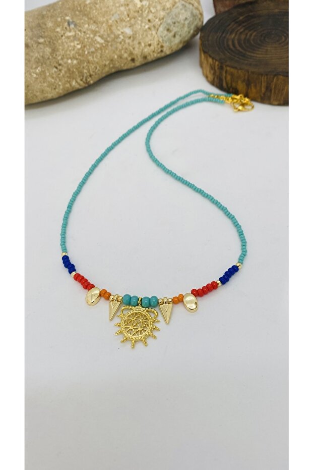 Handmade Ethnic Authentic Hippie Bohemian Sand Bead Necklace