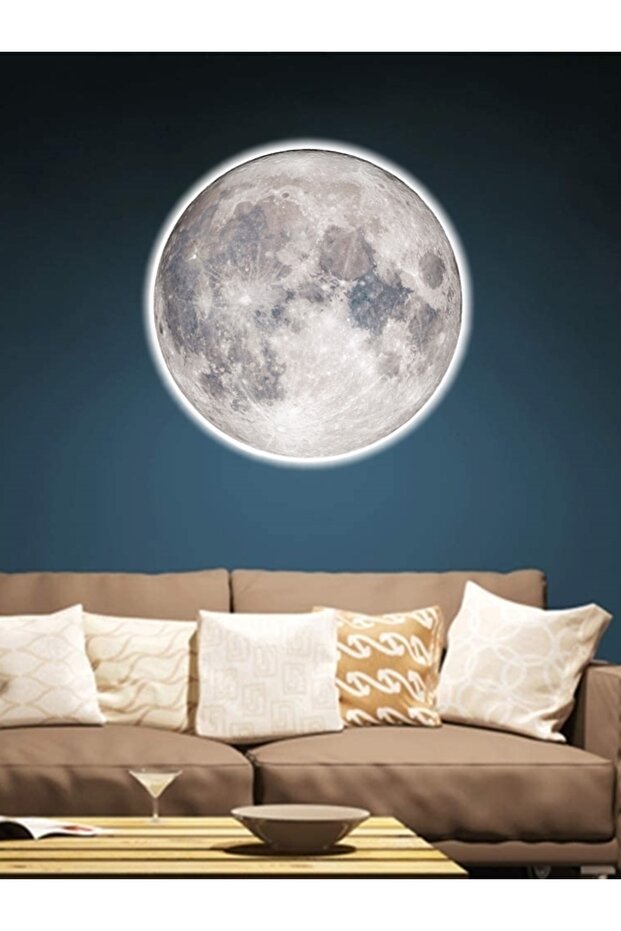 Moon Led Aplik,30cm Çap, Led 25watt, Modern, Duvar Aplik, Yatak Odası Aplik,salon Aplik Modelleri - 5