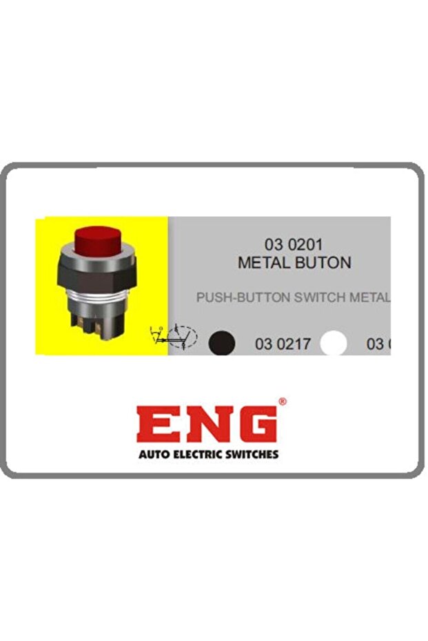 Starter Push Button Metal Red -030201 - 1