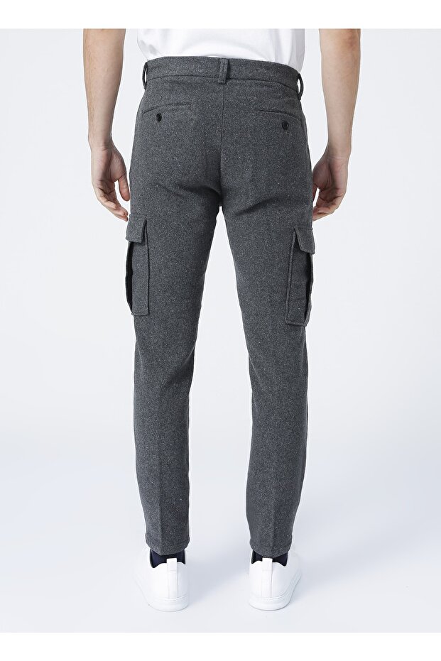 Normal Bel Basic Antrasit Erkek Kargo Pantolon - Kaprı - 2