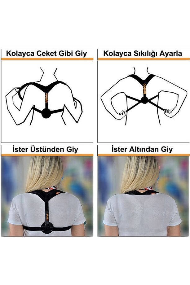 ™ Dik Duruş Aparatı Korsesi / 1 Alana 1 Hediye - 4