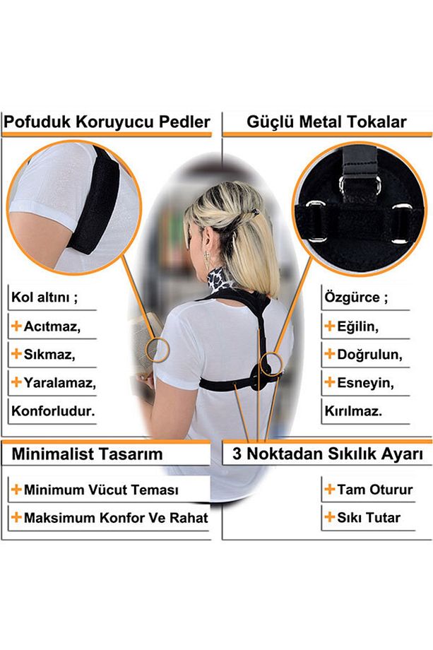 ™ Dik Duruş Aparatı Korsesi / 1 Alana 1 Hediye - 5