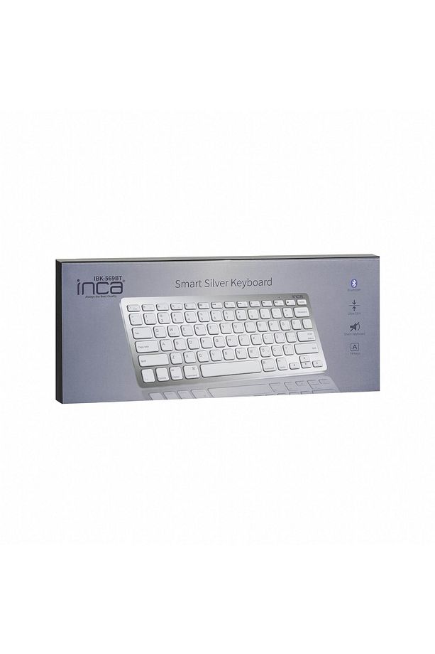 Ibk-569bt Pilli Ultra Ince Bluetooth Akıllı Silver Klavye Windows İos Android Tablet Telefon - 6