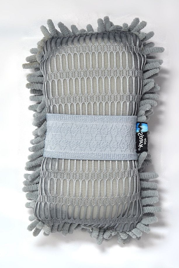 2'li Set Mikrofiber Büyük Boy Peluş Oto Kurulama Bezi Ve Yıkama & Temizlik Süngeri - 4