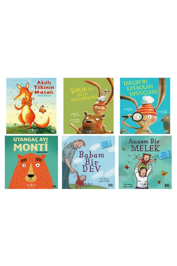 Preschool Stories 6 Books Akıllı Tilkinin Masalı Utangaç Ayı Monti Tarçın’ın Kaybolan Havuçları